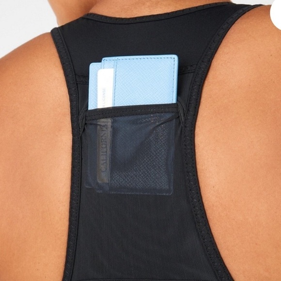 Fabletics On the Go medium impact black sports bra - Picture 3 of 7